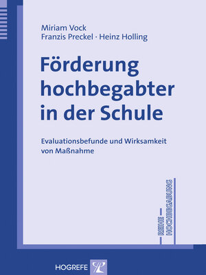 cover image of Förderung Hochbegabter in der Schule
